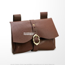 Leather Messenger Belt Pouch  15x18cm Brown - £23.67 GBP