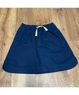 Crewcuts J.Crew Girls Solid Navy Blue Cotton Pull On Mini Skirt Size Lar... - £18.57 GBP
