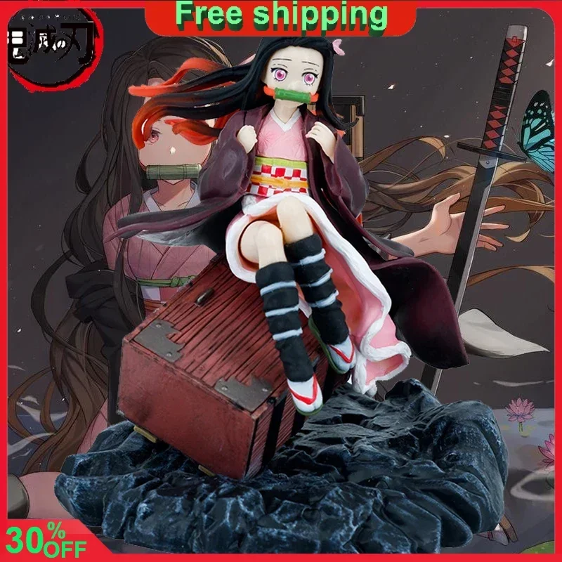 Demon Slayer Anime Figure 16cm GK Kamado Nezuko PVC Action Figure Sitting - £36.96 GBP+
