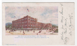 International Correspondence School Instruction & Printery Scranton PA postcard - $6.93