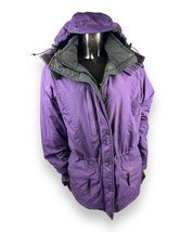 Vtg Mountain Hardwear Purple Goose Down Puffer Coat Parka Woman Zip Hood... - $67.57