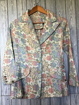 Vintage Flower Tapestry Blazer Jacket Size 4 - $27.59