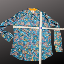 Royal Highness Equestrian Western Show Shirt Teal Paisley 3XL NWT  image 5