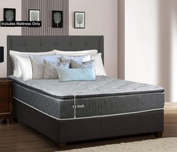 Greaton Medium Plush Foam Encased Hybrid Pillowtop Innerspring Fully, Grey - £286.95 GBP