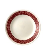 Corelle Vitrelle Serving Plate Soup Deep Dish White Red Rim - $7.00