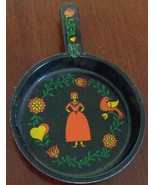 Cute Decorative Miniature Skillet – All Tin – Colorful Transfer Design –... - £7.73 GBP