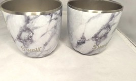 S&#39;well Triple Wall Insulated Stainless Steel 10oz Tumbler White Marble Set Gift - £31.87 GBP