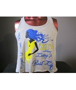 SIGMA GAMMA RHO SORORITY TANK T-SHIRT LIVING MY BEST LIFE SIGMA GAMMA RH... - €17,28 EUR