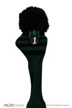 NEW Driver #1 Retro Pom Pom Head Cover Knit Sock GREEN BLACK Golf Headcover - $14.65