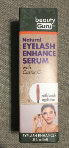 Beauty Guru Natural Eyelash Enhance Serum w/castor oil&amp; Brush Applicator... - $9.25
