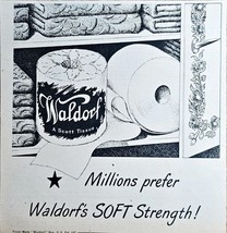 WALDORF&#39;S SOFT STRENGTH TOILET PAPER - Millions prefer - 1946 Vintage Pr... - $14.71 CAD