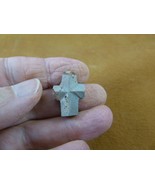 (CR595-208) 7/8&quot; Fairy Stone CHRISTIAN CROSS Staurolite Lucky Crystal charm - $38.99