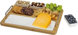 Bamboo Charcuterie Boards Set of 5 with Metal Handles,3 Removable Servin (16.7&quot;) - £38.78 GBP