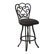 30&quot; Espresso Iron Swivel Bar Height Bar Chair - $697.97 CAD