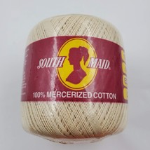 South Maid Crochet Mercerized Cotton Ball Thread Size 10 Color 430 Cream - £5.47 GBP