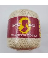 South Maid Crochet Mercerized Cotton Ball Thread Size 10 Color 430 Cream - £5.39 GBP