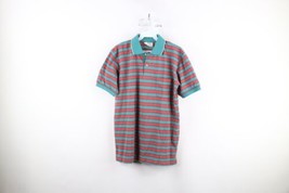 Vintage 70s Streetwear Mens Medium Faded Striped Collared Golf Polo Shirt Japan - $44.50