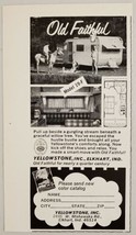 1970 Print Ad Yellowstone Old Faithful Travel Trailers Elkhart,Indiana - £7.17 GBP