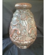 Exclusive Antique pottery Jugendstil large vase with Swans Motive. - £132.13 GBP