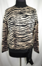 Sofia Vergara Plus Size 3X Tan/Black Zebra Print Long Sleeve Mock Neck Sweater - £21.26 GBP