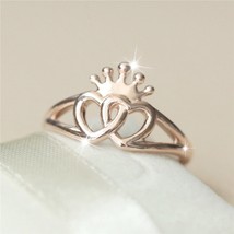 2018 Autumn Release Rose Gold United Regal Hearts Ring Women - £11.65 GBP