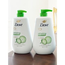 Dove Refreshing Body Wash 30.6oz Cucumber Green Tea 2 Bottle Set - £29.71 GBP