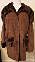 Shearling Coat Made in Italy CHRISTIA Sz.EU36 (good for XL) Brown - £198.09 GBP