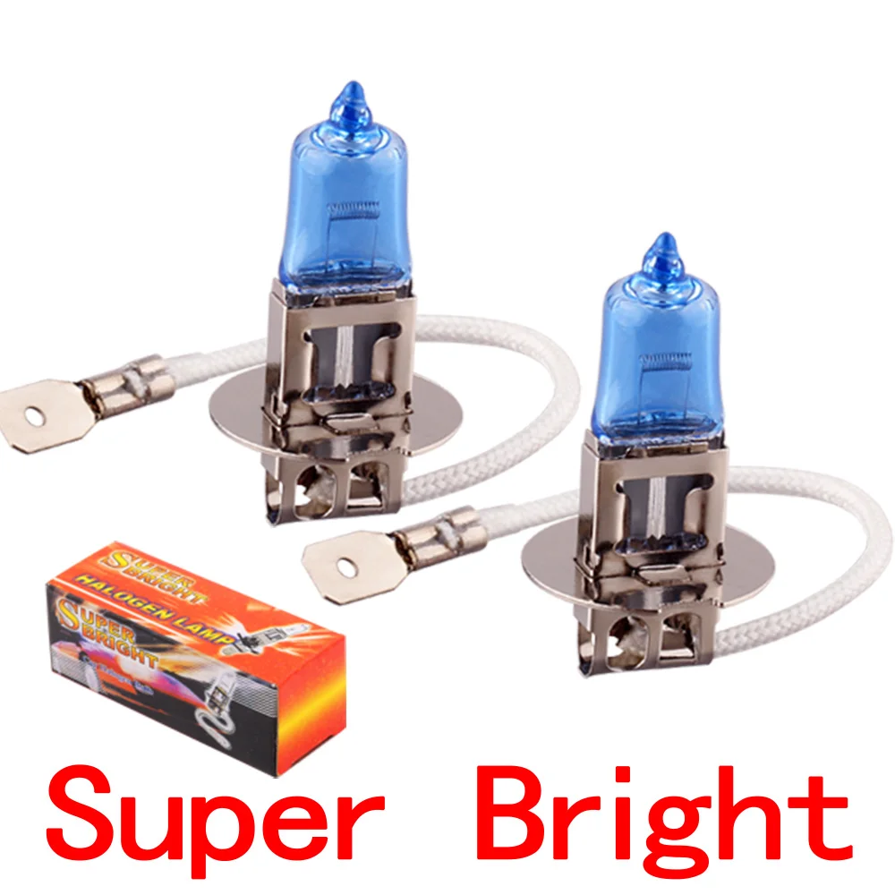 2pcs H3 Super Bright White Fog Halogen Bulb 100W Car Head Lamp Light 12V Car Lig - £105.26 GBP