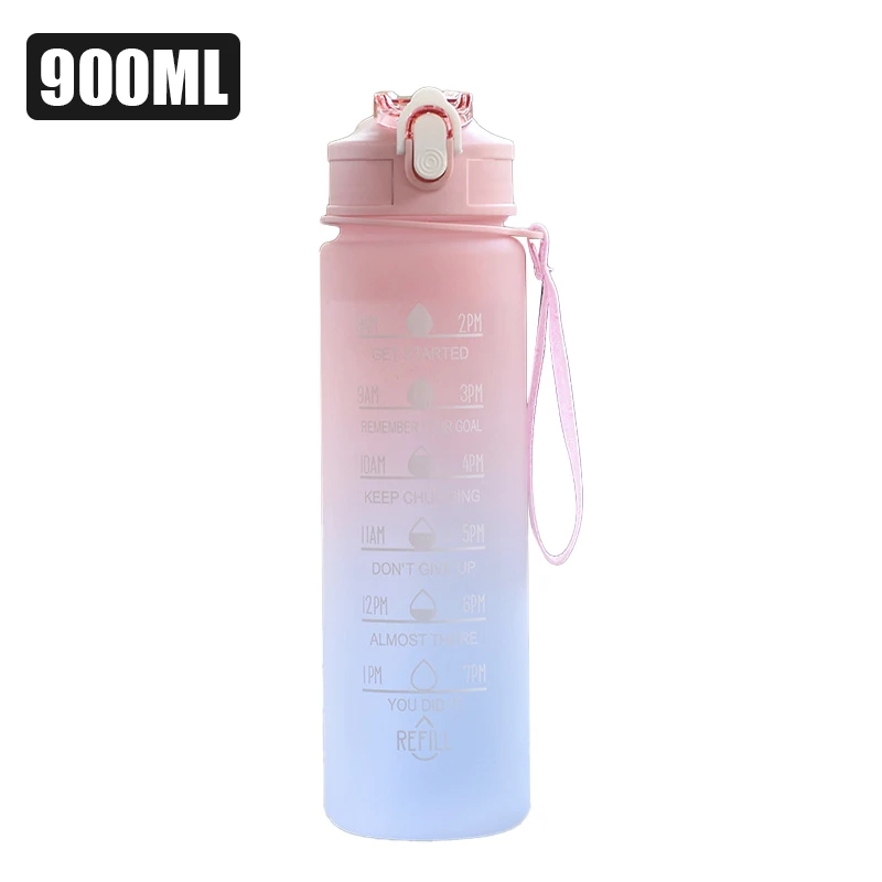 900ml Water Bottle Motivational  Water Bottle Leakproof Drin Bottles Outdoor  Tr - £84.97 GBP