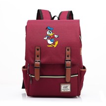Disney Cartoon Donald Duck Vintage School Bags Students Laptop Backpacks Women M - £85.07 GBP