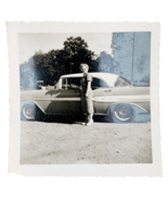 1960 Oldsmobile 88 Real Photo Antique Automobilia 3.5&quot; x 3.5&quot; Olds DWKK27 - $368.75 MXN