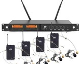 Dw-44 Hm-10 Beige Quad Digital Wireless Headset Microphone System Ultra-... - $870.99
