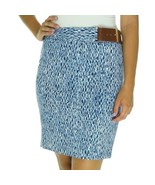 Michael Kors Wave Shibori Vintage Cadet Nautical Belted Pencil Skirt Siz... - $29.99