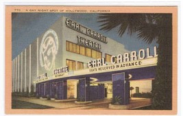 Earl Carroll Theater Hollywood California postcard - £3.09 GBP