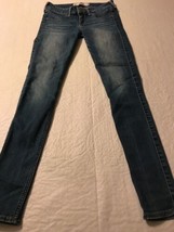 Hollister Women&#39;s Jeans Distressed Super Skinny Jeans Size 0 Or 24 X 28 - $21.04