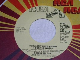 Ronnie Milsap I Wouldn&#39;t Have Missed It For The World 45 Rpm Record Rca Promo - £12.78 GBP