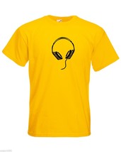 Mens T-Shirt Headphones, Music Fans Shirts, Pop, RnB, Trance, Chill Song Shirt - $24.74