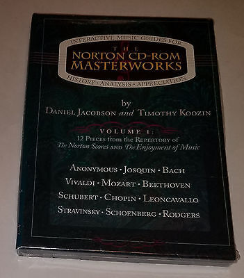 SEALED Norton CD-ROM Masterworks Interactive Guide History Anaylsis Appreciation - £78.17 GBP