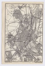 1911 Original Antique Map Of Magdeburg / SAXONY-ANHALT / Germany - £13.44 GBP