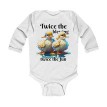 Twice The Blessing Twice The Fun Infant Long Sleeve Bodysuit | Baby Clot... - £25.18 GBP+