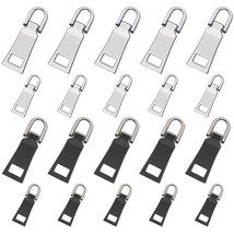 20 Pieces Zipper Pull Tabs Replacement Heavy Duty Zip Fixer Zipper Tags Repair P - £14.38 GBP