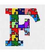 Pepita Needlepoint kit: Letter F Puzzle Pieces, 7&quot; x 7&quot; - £39.96 GBP+