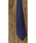 Mens Tie Pure Silk Handmade China Blue Silver Design 58&#39; - $15.73 CAD