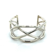 Tiffany &amp; Co Authentic Estate Large Celtic Knot Cuff Bracelet 7.5&quot; Silver TIF373 - £540.30 GBP