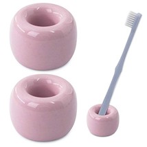 Mini Ceramics Handmade Couple Toothbrush Holder Stand For Bathroom Vanity Counte - £13.42 GBP