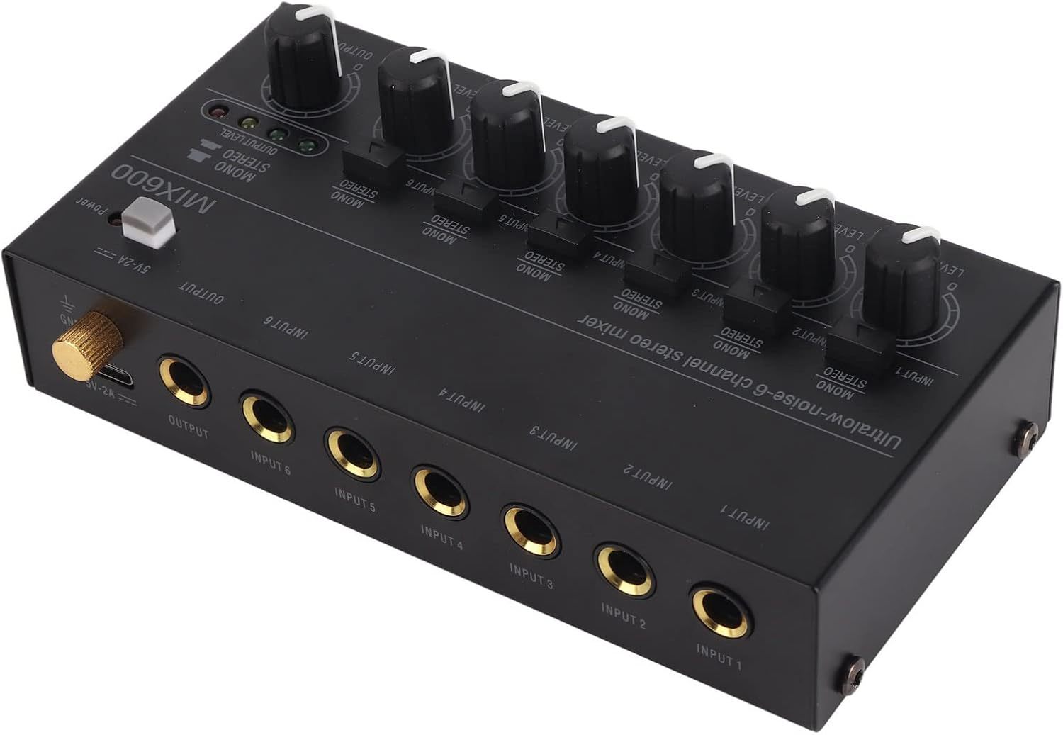 Super Slim Metal Low-Noise 6 Channel Stereo Line Mixer For Studio, Stage... - $52.93
