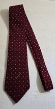 Vintage Balenciaga Paris Red Geometric Print Silk Neck Tie Neck Tie Made Italy - £14.05 GBP