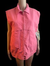 Vintage 1984 Women&#39;s Gitano 2 Sportswear Pink Vest Sleeveless Jacket Med... - $19.24