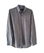 R&amp;R Casuals Gray Checker Long Sleeve Button Down Shirt - $12.60