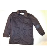 YOUTH MILITARY STYLE BLACK COLD WEATHER COAT QUILTED INTERIOR SHELL MEDI... - $30.95